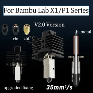 Модернизированная насадка V2.0 CHT для Bambu Lab X1C P1P P1S High Flow Hotend